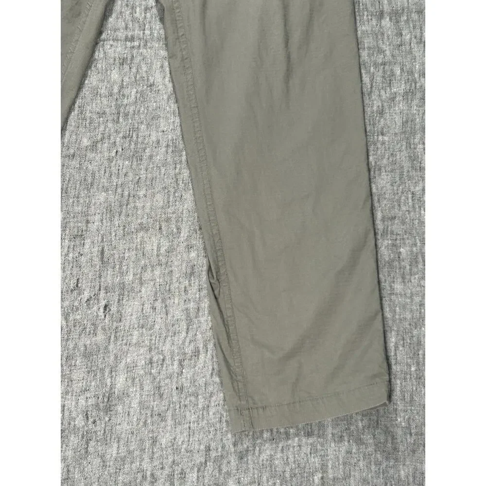 Wrmfzy Pants Mens Large Grey Ripstop Tactical Cargo Elastic Waist Stretch